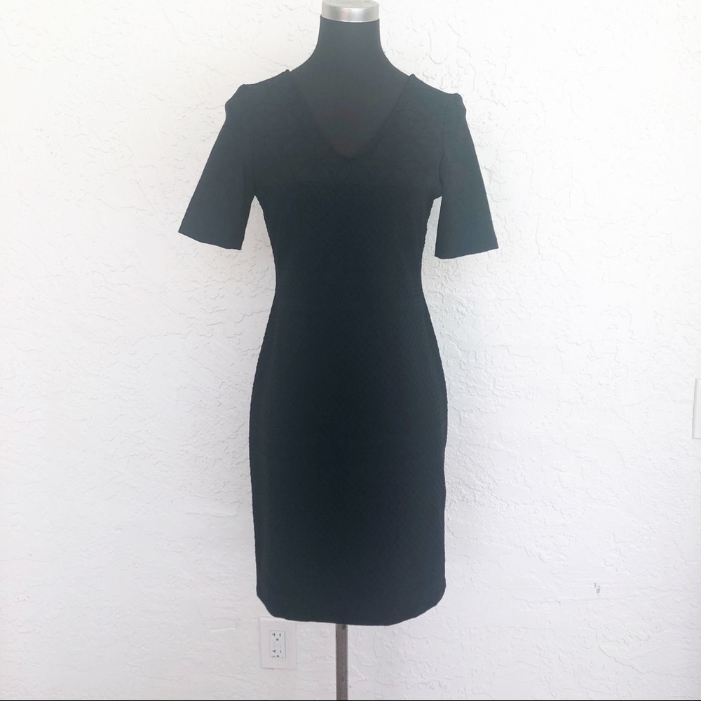 Nordstrom Black V-Neck Sheath Dress